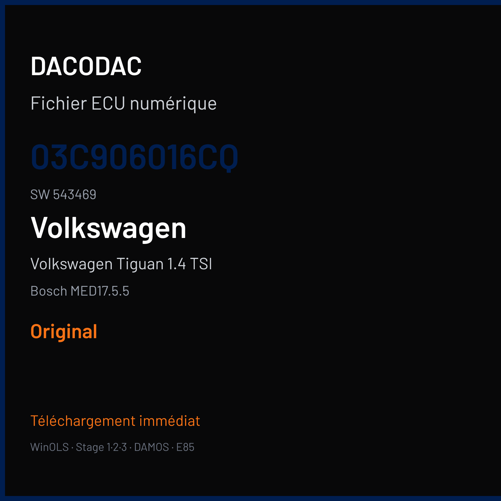 Volkswagen Tiguan 1.4 TSI (2015) — Bosch MED17.5.5 — 03C906016CQ · 543469 — Original