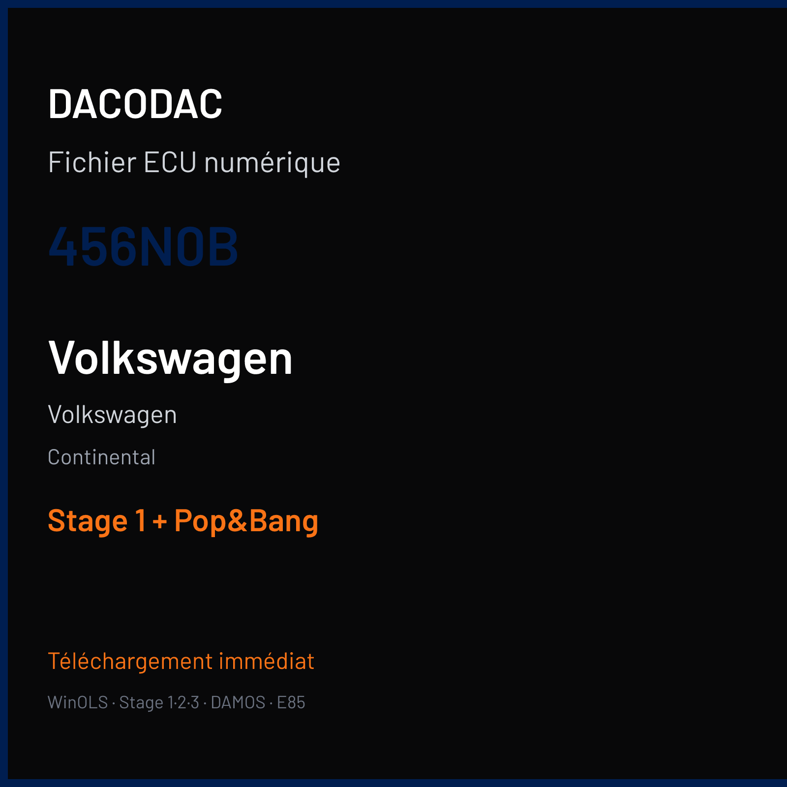 Volkswagen — Continental — 456N0B — Stage 1 + Pop&Bang
