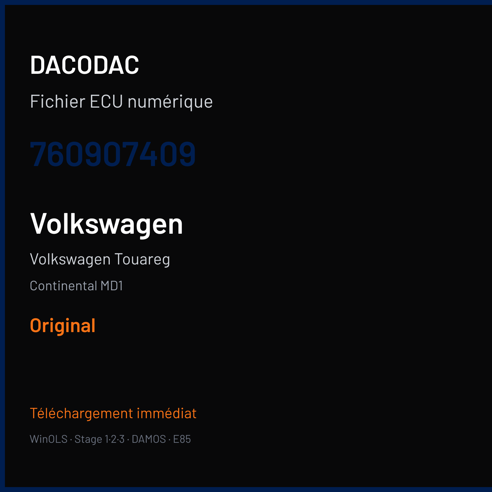 Volkswagen Touareg — Continental MD1 — 760907409 — Original