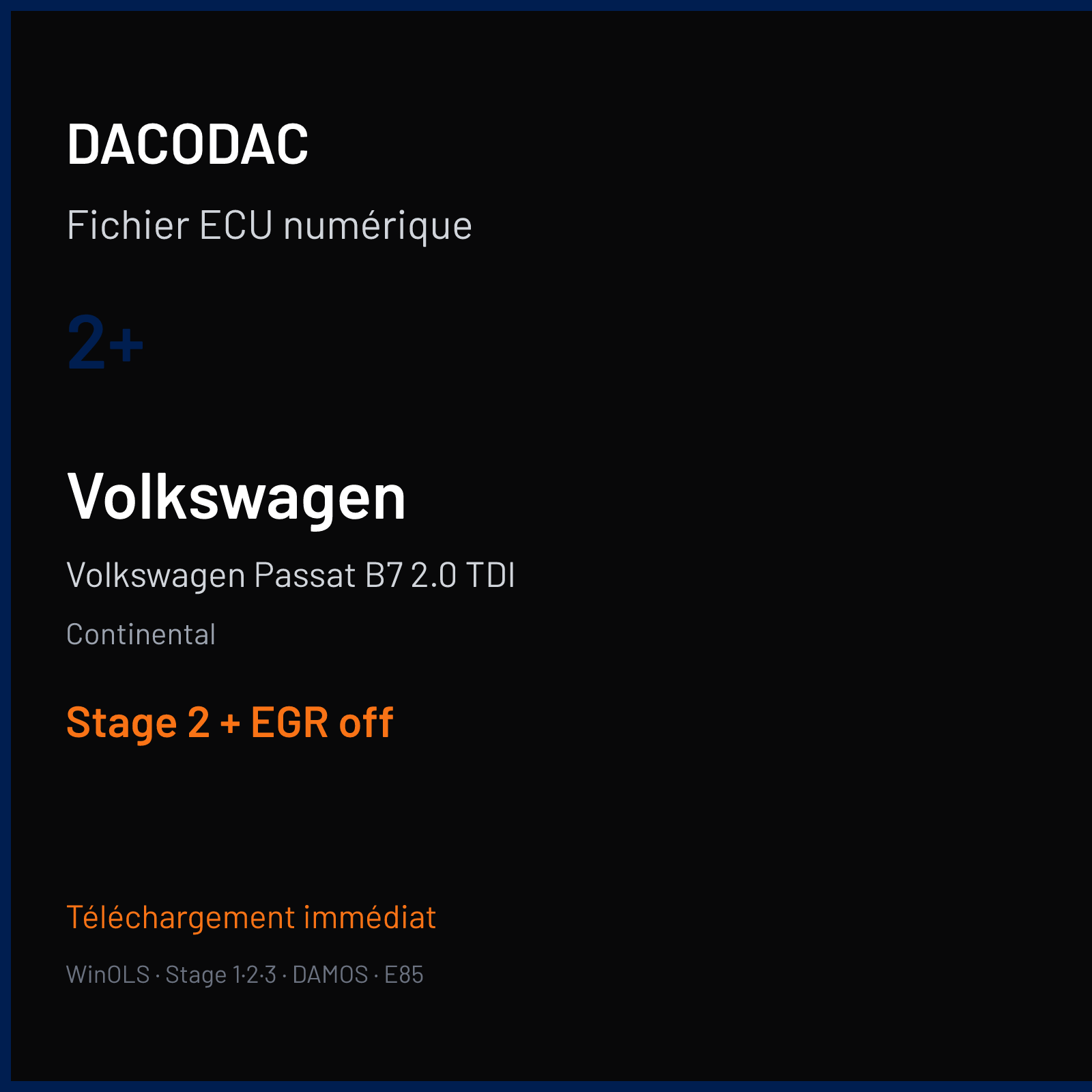 Volkswagen Passat B7 2.0 TDI — Continental — 2+ — Stage 2 + EGR off