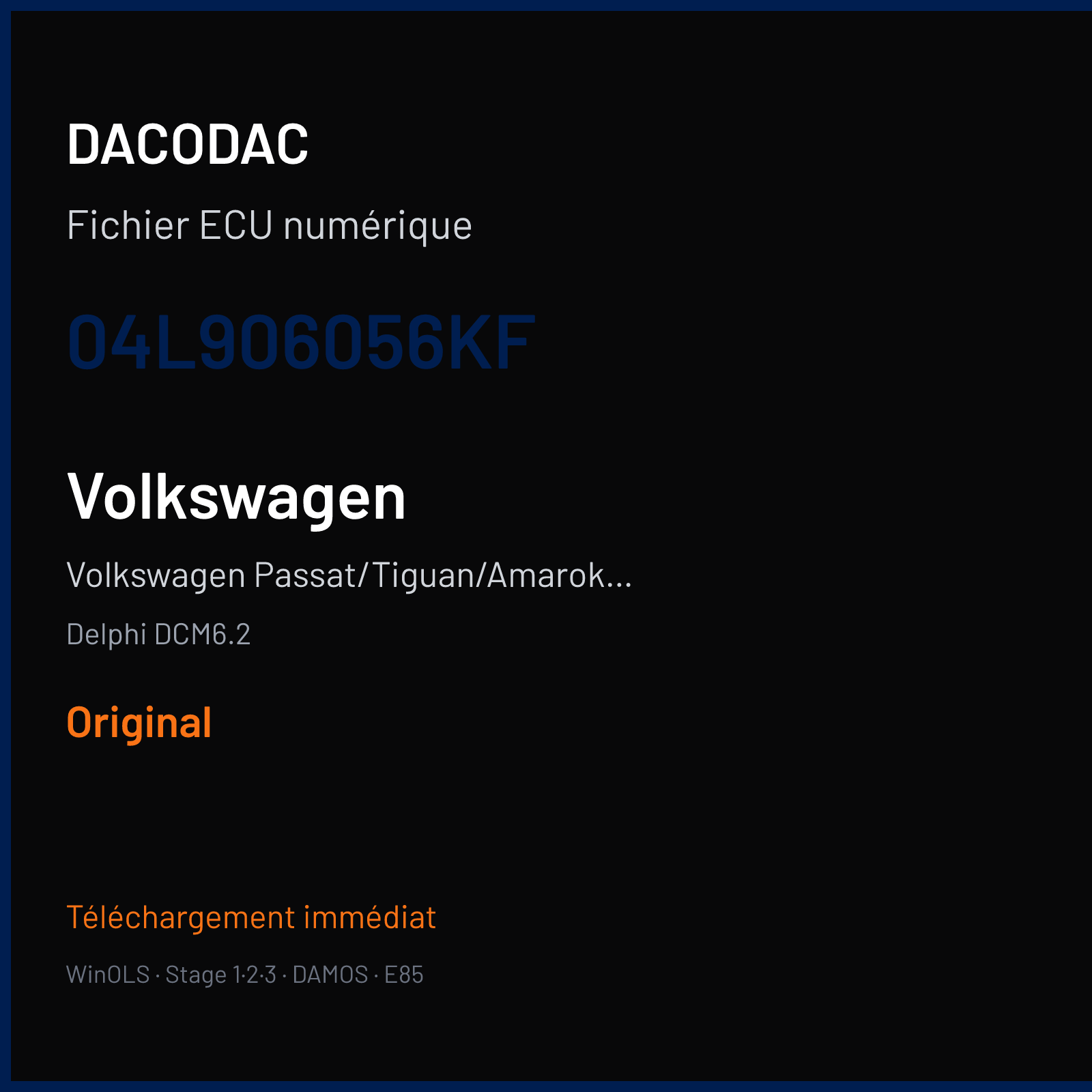 Volkswagen Passat/Tiguan/Amarok 2.0 TDI — Delphi DCM6.2 — 04L906056KF — Original