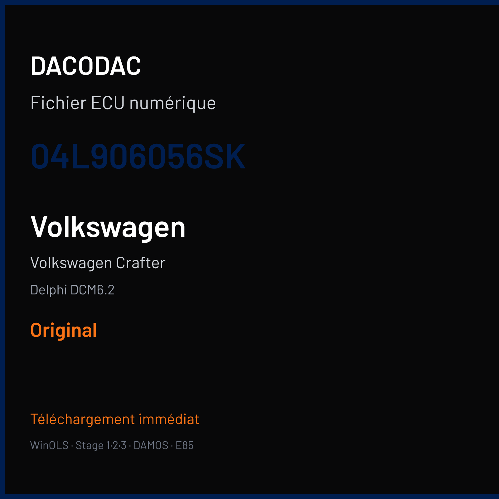 Volkswagen Crafter — Delphi DCM6.2 — 04L906056SK — Original