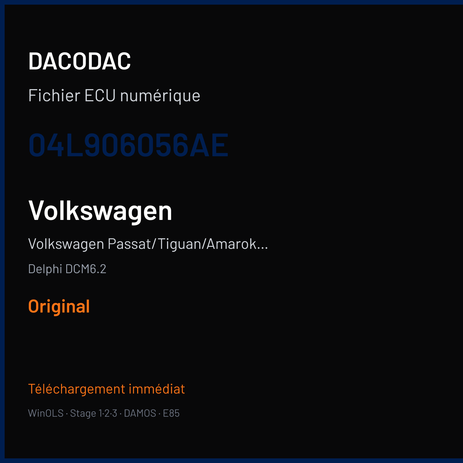 Volkswagen Passat/Tiguan/Amarok 2.0 TDI (2017) — Delphi DCM6.2 — 04L906056AE — Original