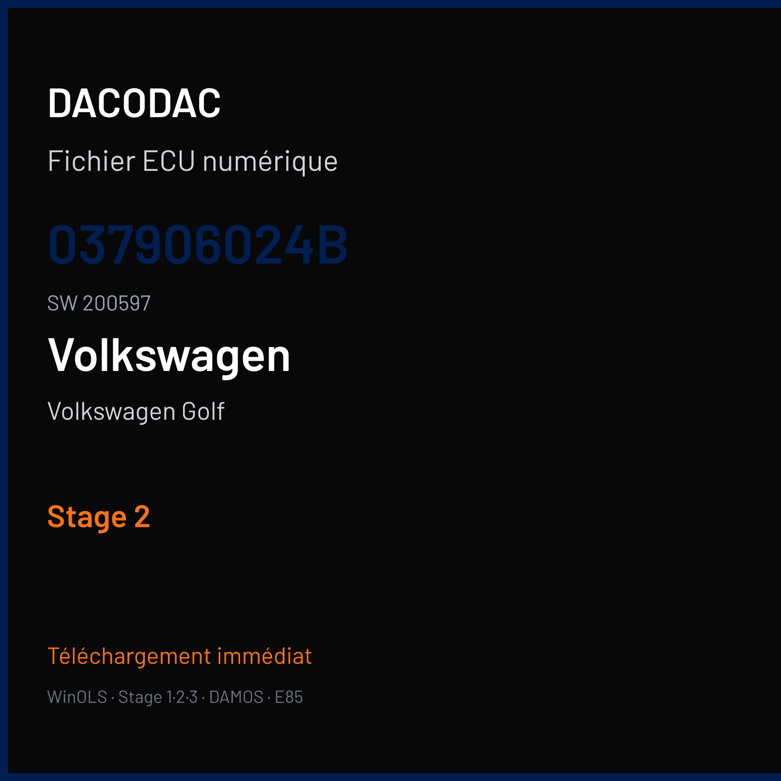 Volkswagen Golf (1992) — 037906024B · 200597 — Stage 2