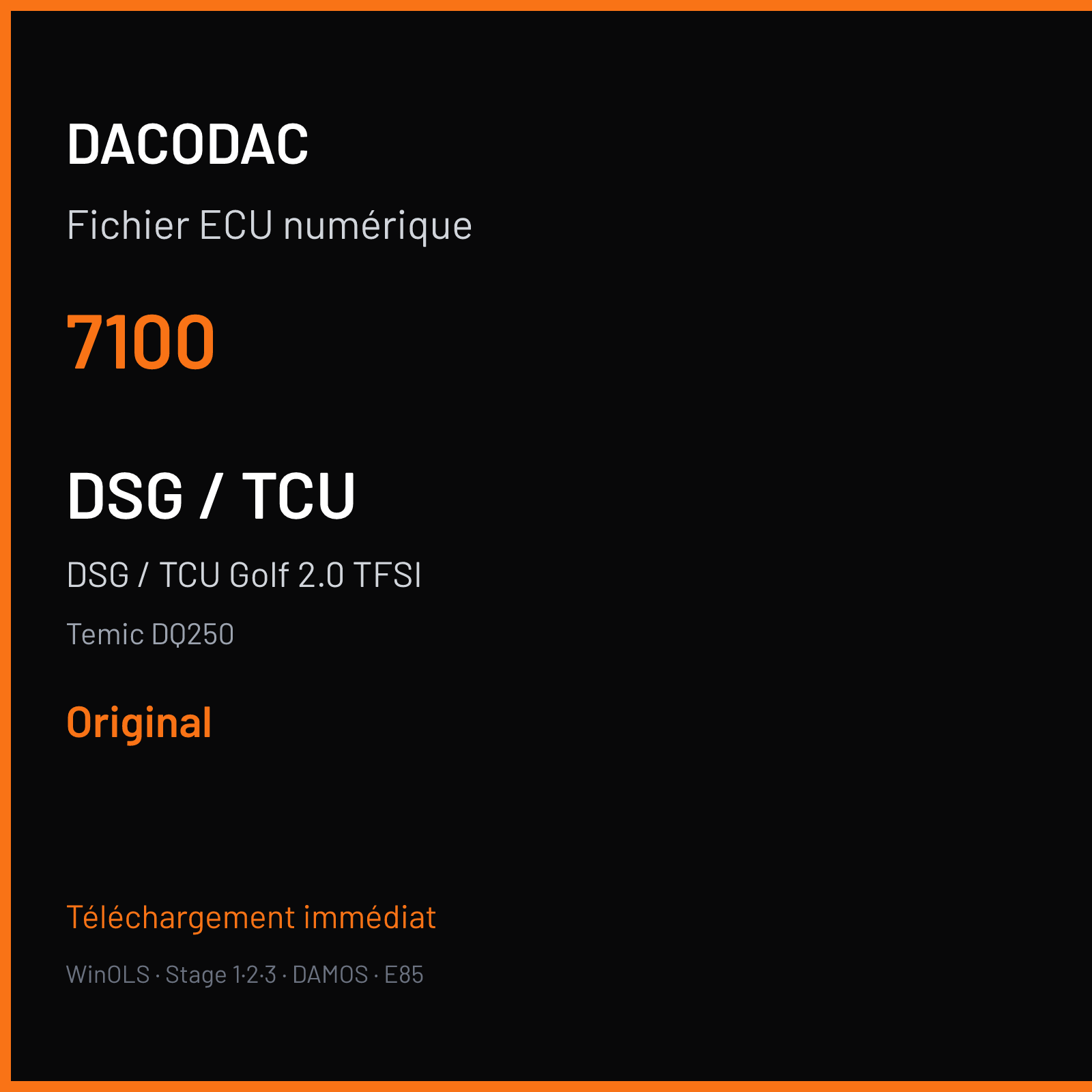 DSG / TCU Golf 2.0 TFSI — Temic DQ250 — 7100 — Original