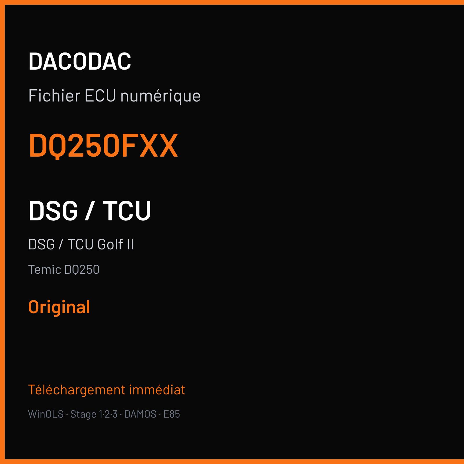 DSG / TCU Golf II (2011) — Temic DQ250 — DQ250FXX — Original