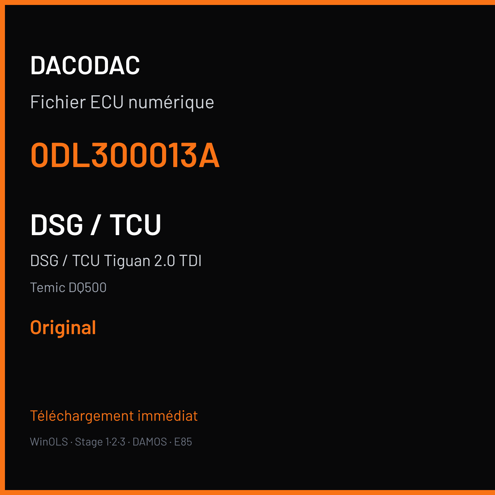 DSG / TCU Tiguan 2.0 TDI — Temic DQ500 — 0DL300013A — Original