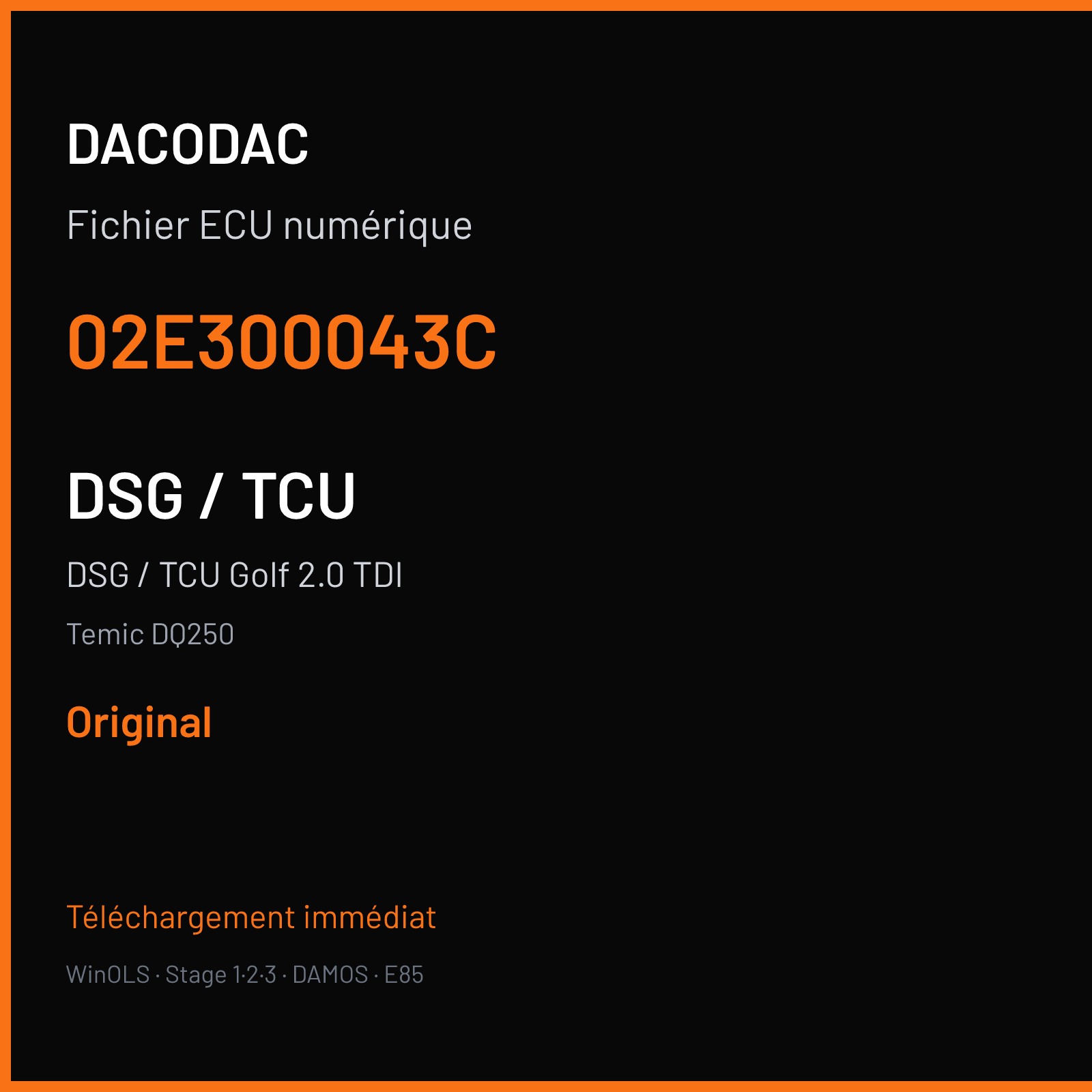 DSG / TCU Golf 2.0 TDI (2011) — Temic DQ250 — 02E300043C — Original