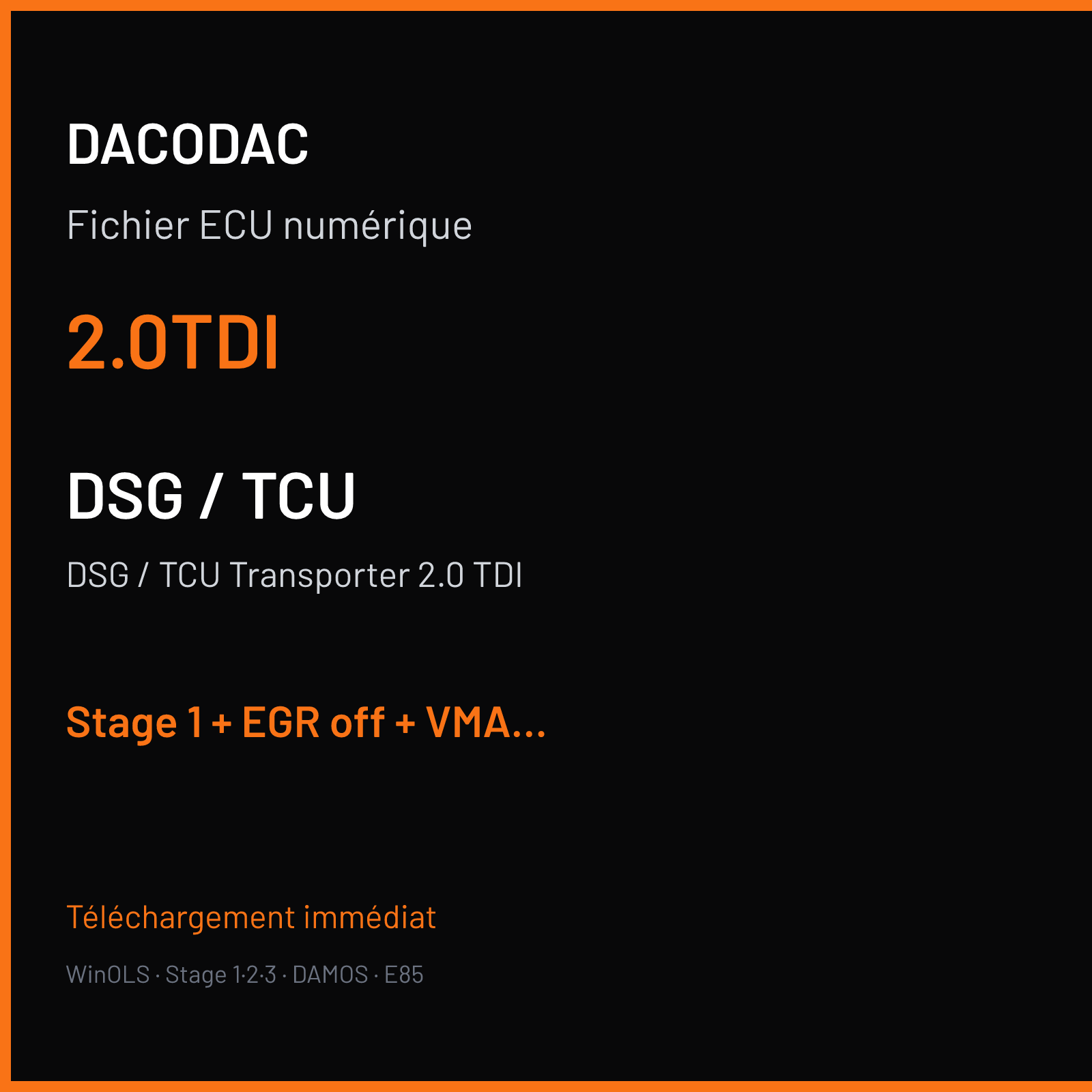 DSG / TCU Transporter 2.0 TDI (2015) — 2.0TDI — Stage 1 + EGR off + VMAX off