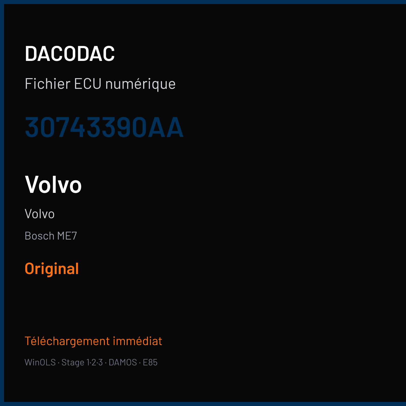 Volvo — Bosch ME7 — 30743390AA — Original