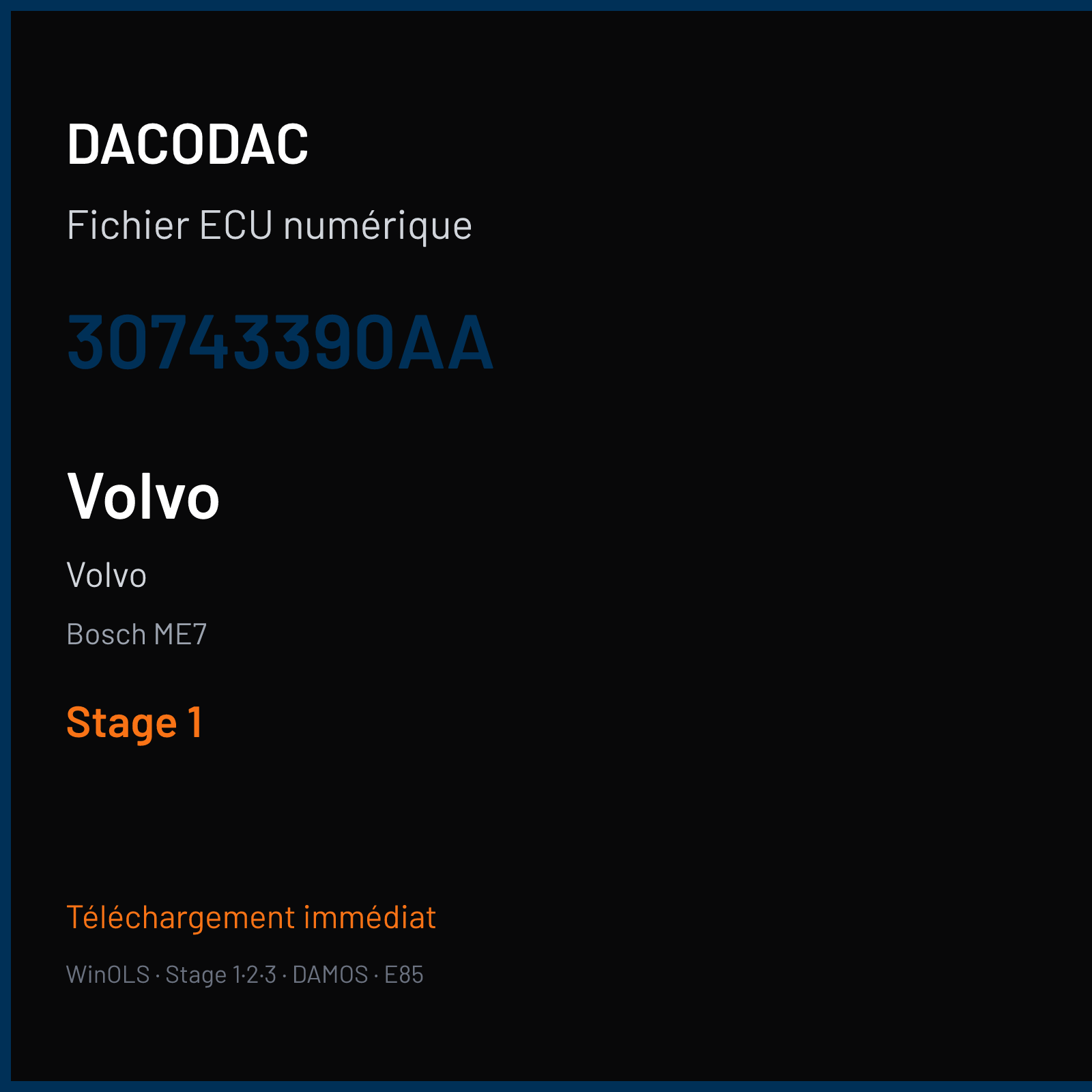 Volvo — Bosch ME7 — 30743390AA — Stage 1