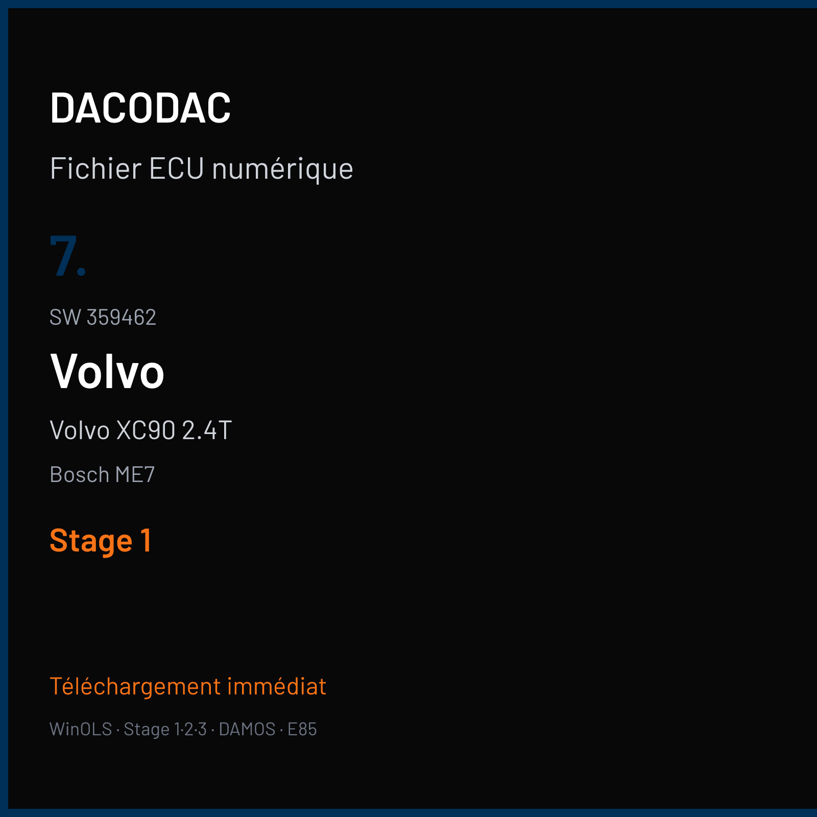 Volvo XC90 2.4T — Bosch ME7 — 7. · 359462 — Stage 1