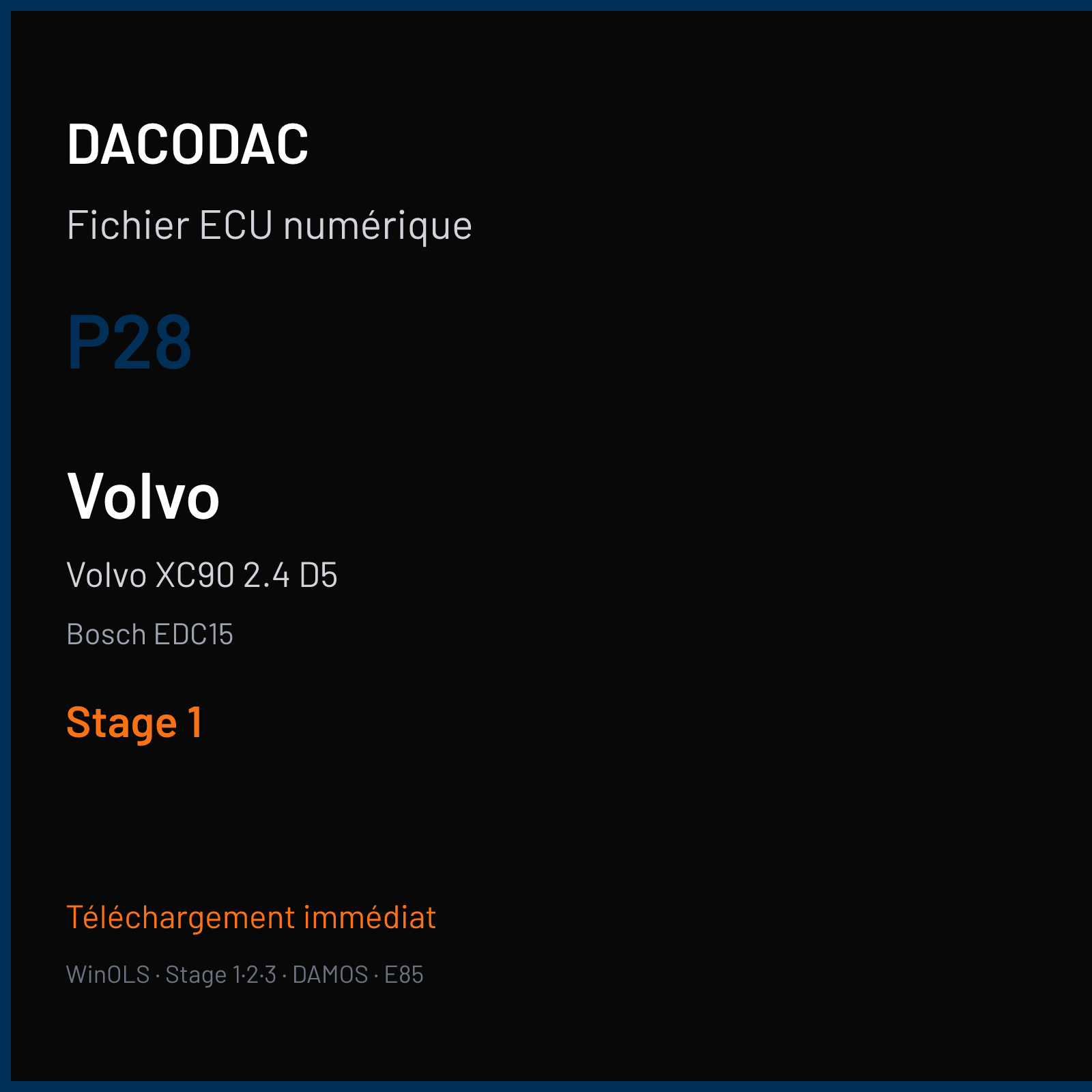 Volvo XC90 2.4 D5 (2003) — Bosch EDC15 — P28 — Stage 1