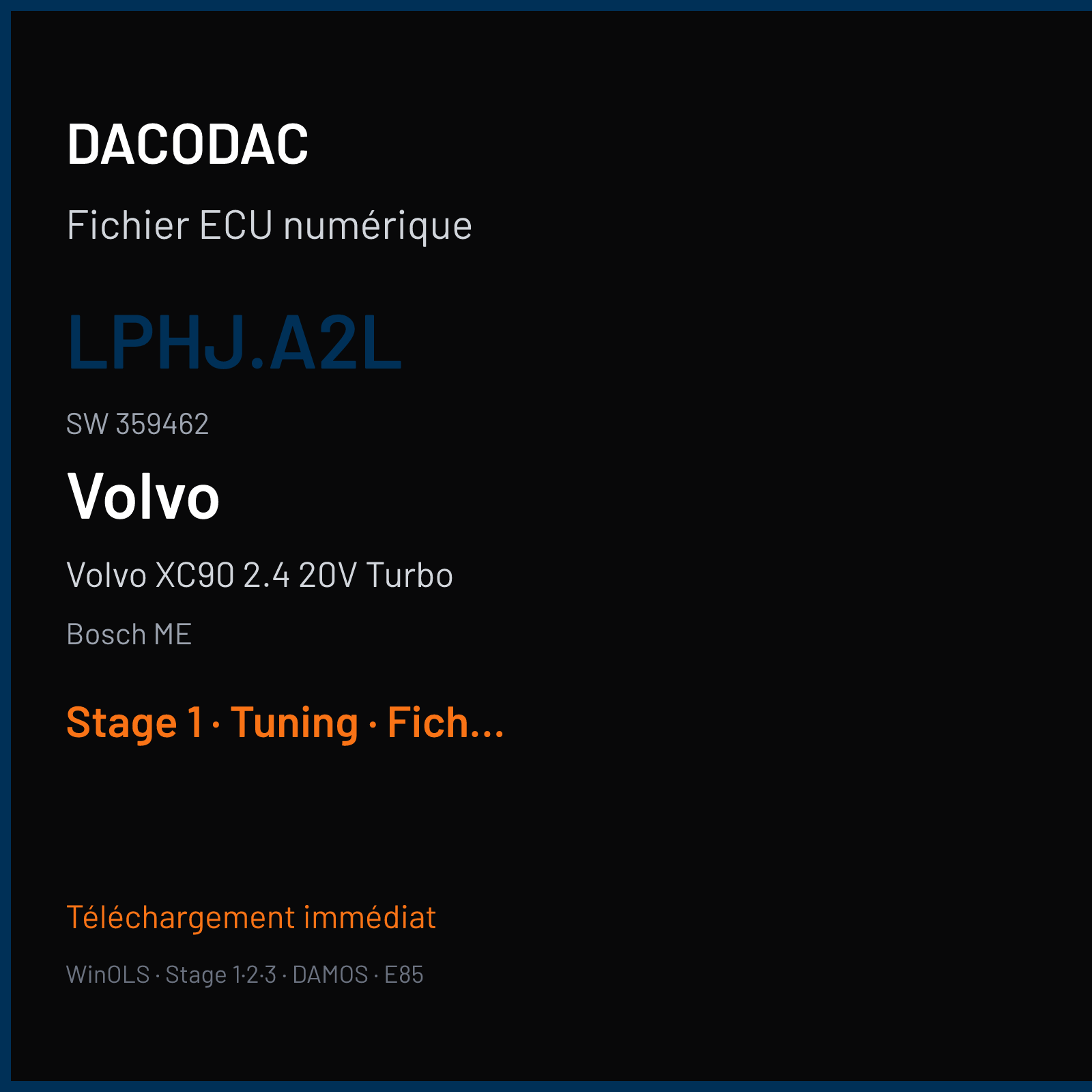 Volvo XC90 2.4 20V Turbo — Bosch ME — LPHJ.A2L · 359462 — Stage 1