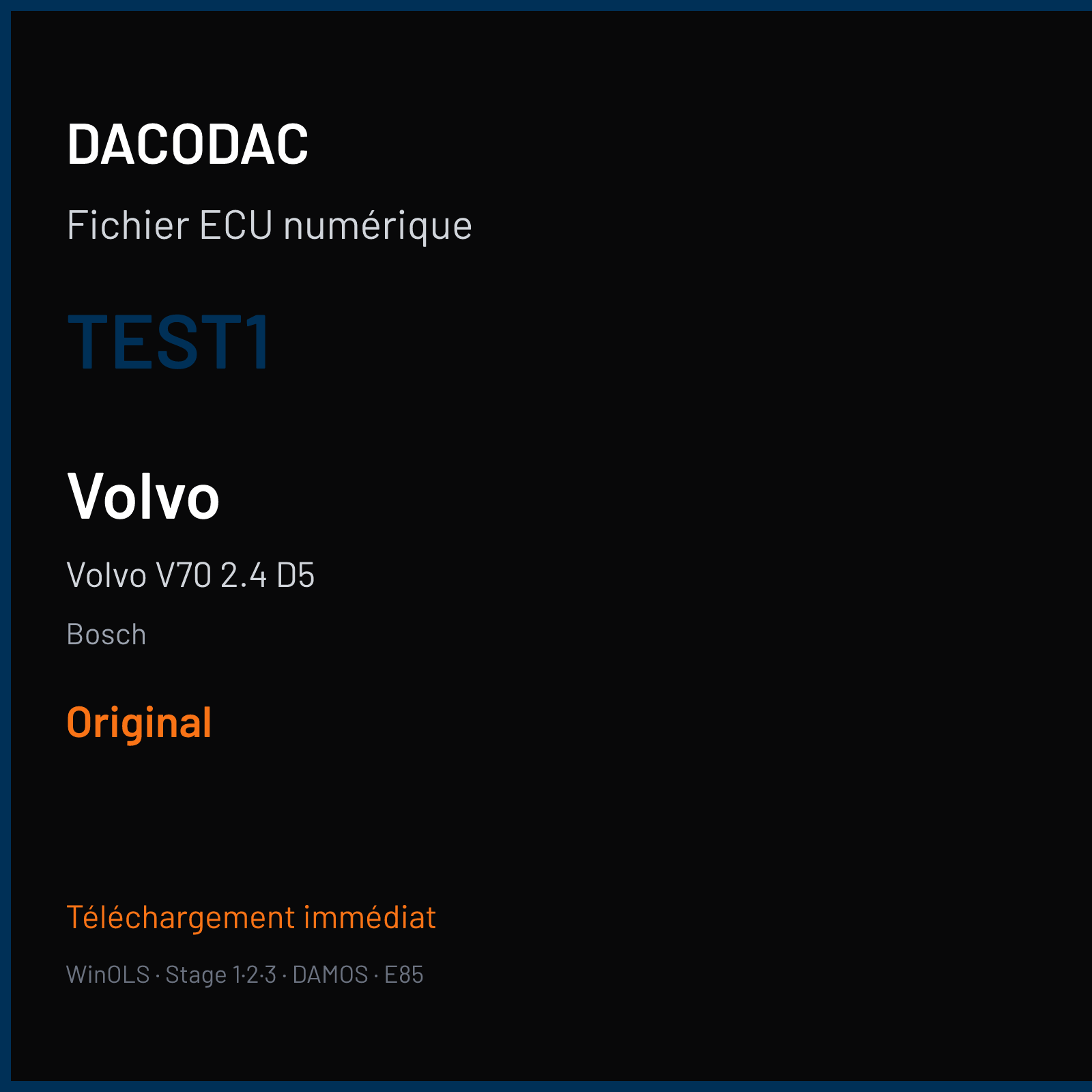 Volvo V70 2.4 D5 (2004) — Bosch — TEST1 — Original