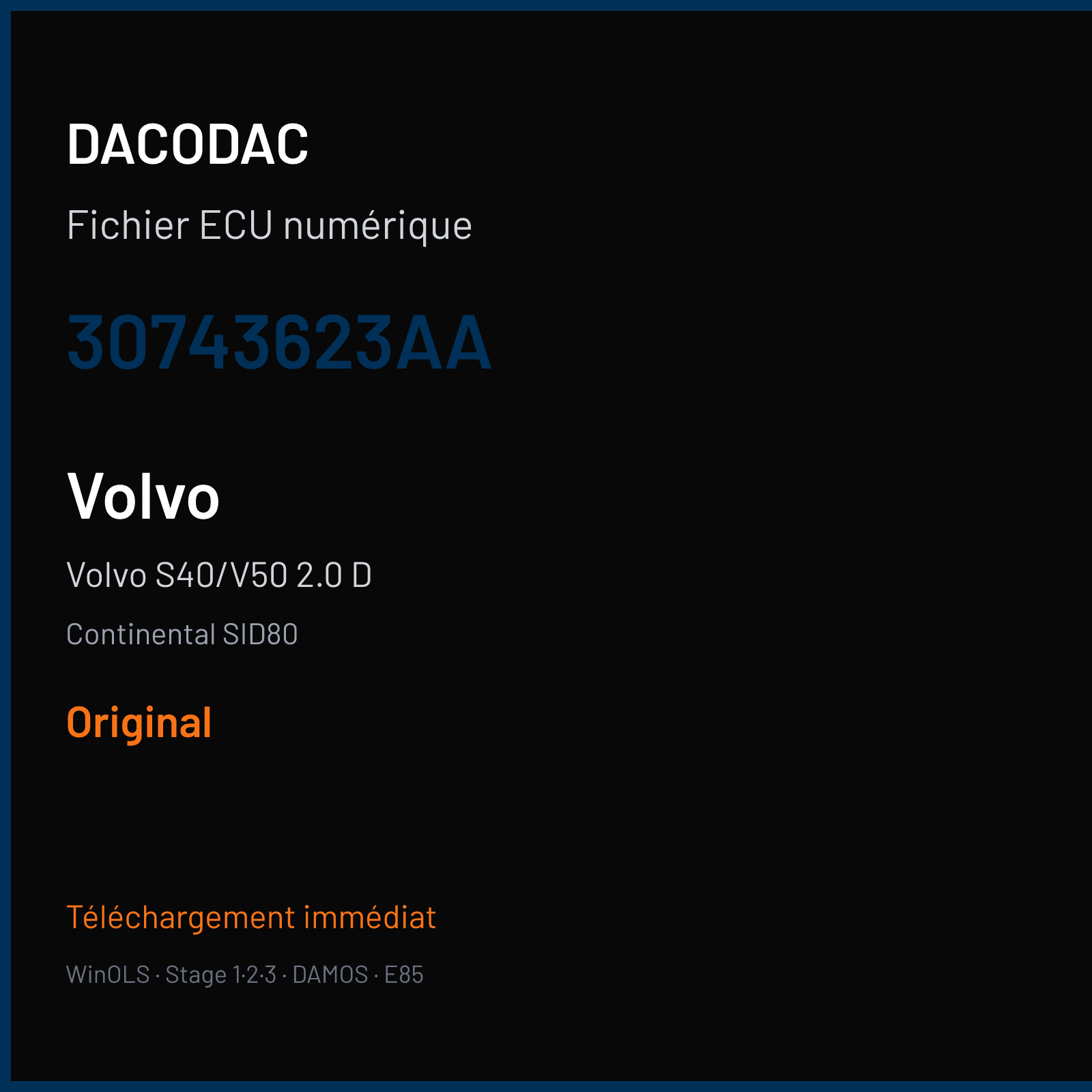 Volvo S40/V50 2.0 D (2006) — Continental SID80 — 30743623AA — Original