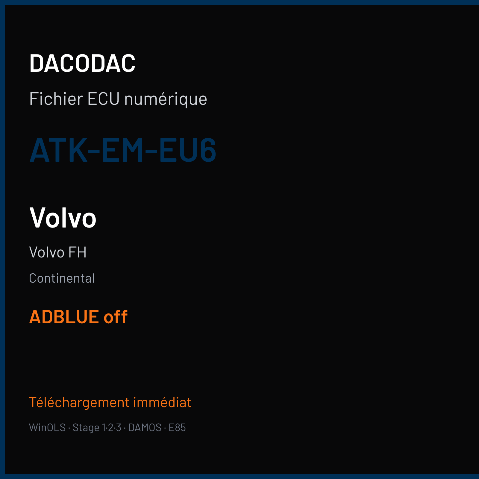 Volvo FH (2014) — Continental — ATK-EM-EU6 — ADBLUE off