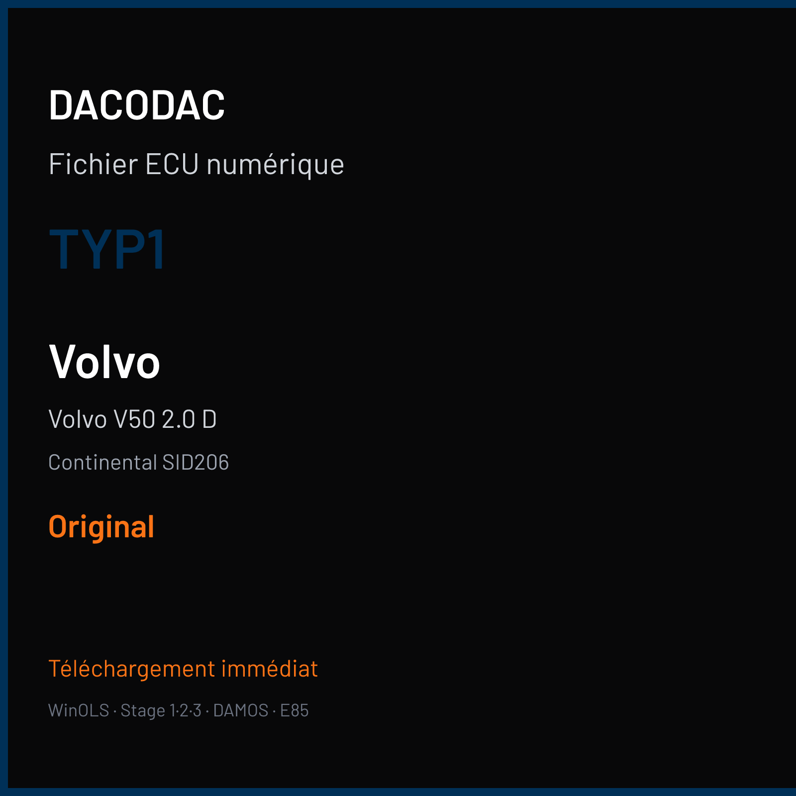 Volvo V50 2.0 D — Continental SID206 — TYP1 — Original