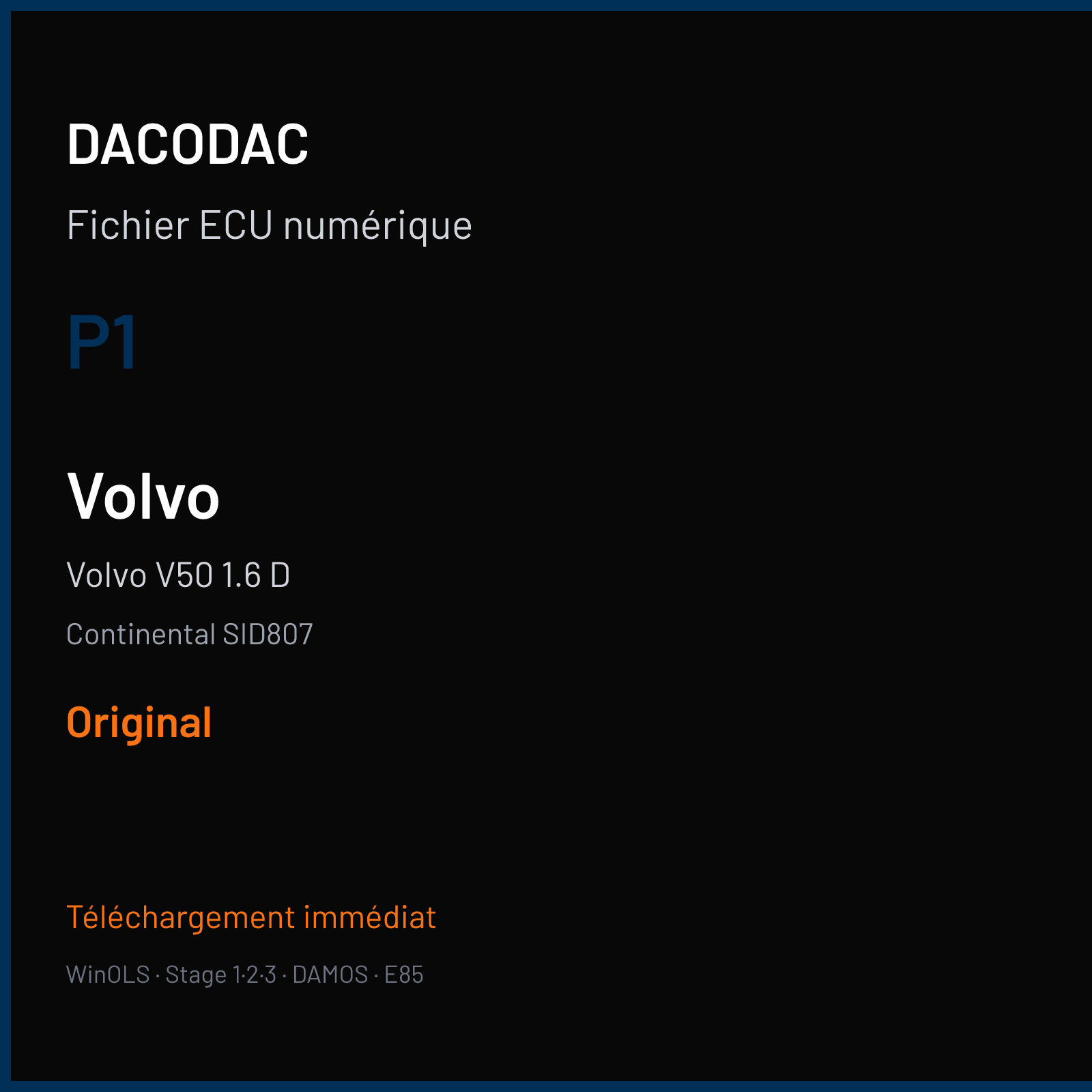 Volvo V50 1.6 D (2011) — Continental SID807 — P1 — Original