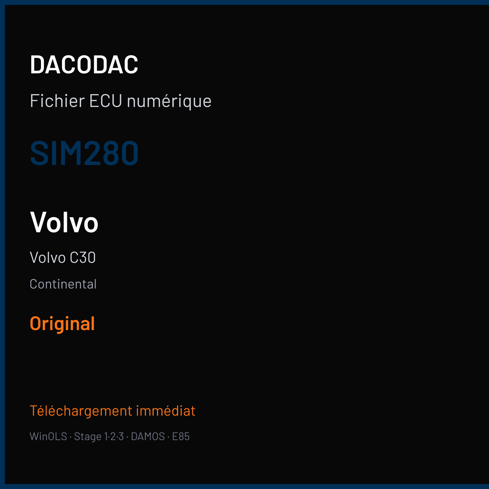 Volvo C30 (2008) — Continental — SIM280 — Original