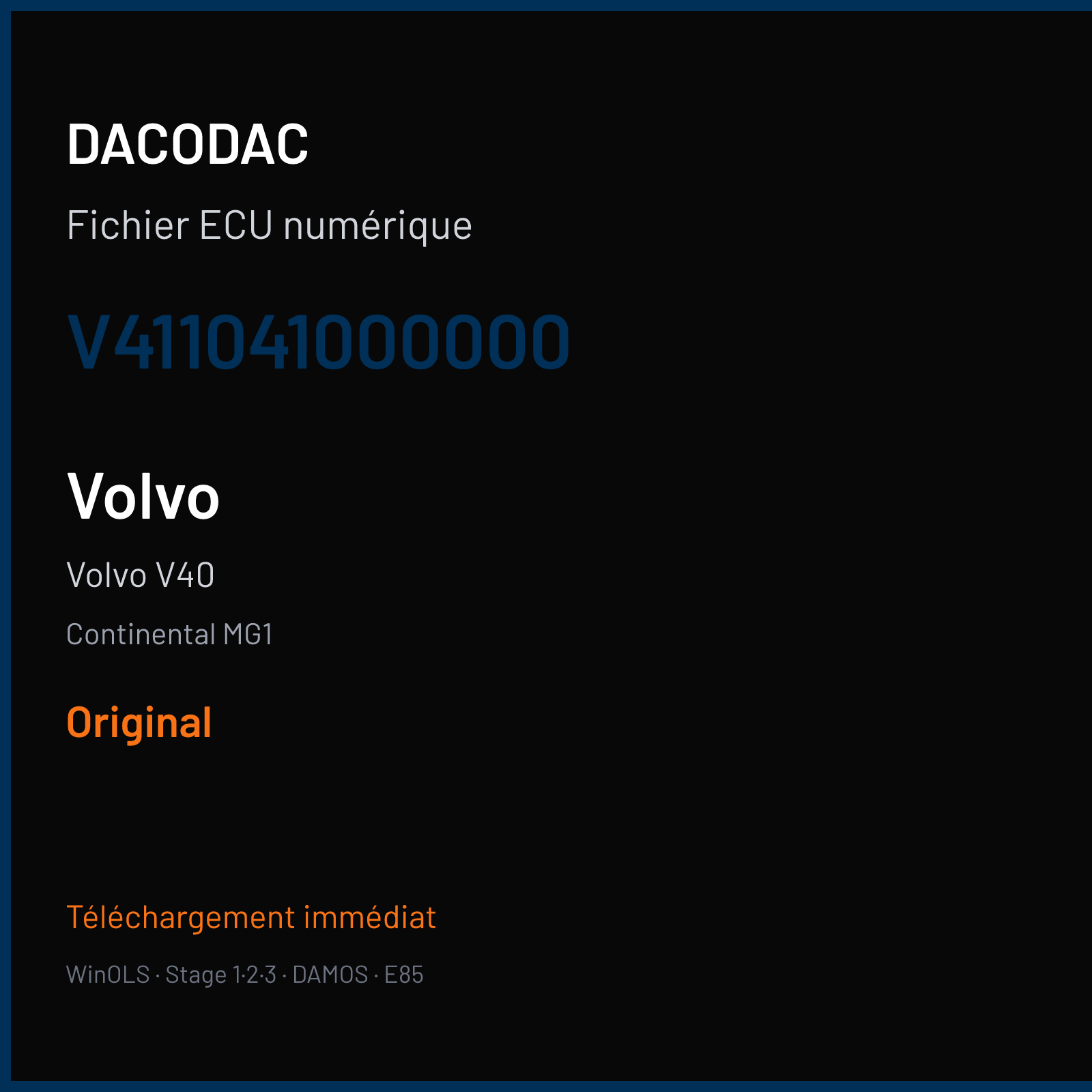 Volvo V40 (2000) — Continental MG1 — V411041000000 — Original