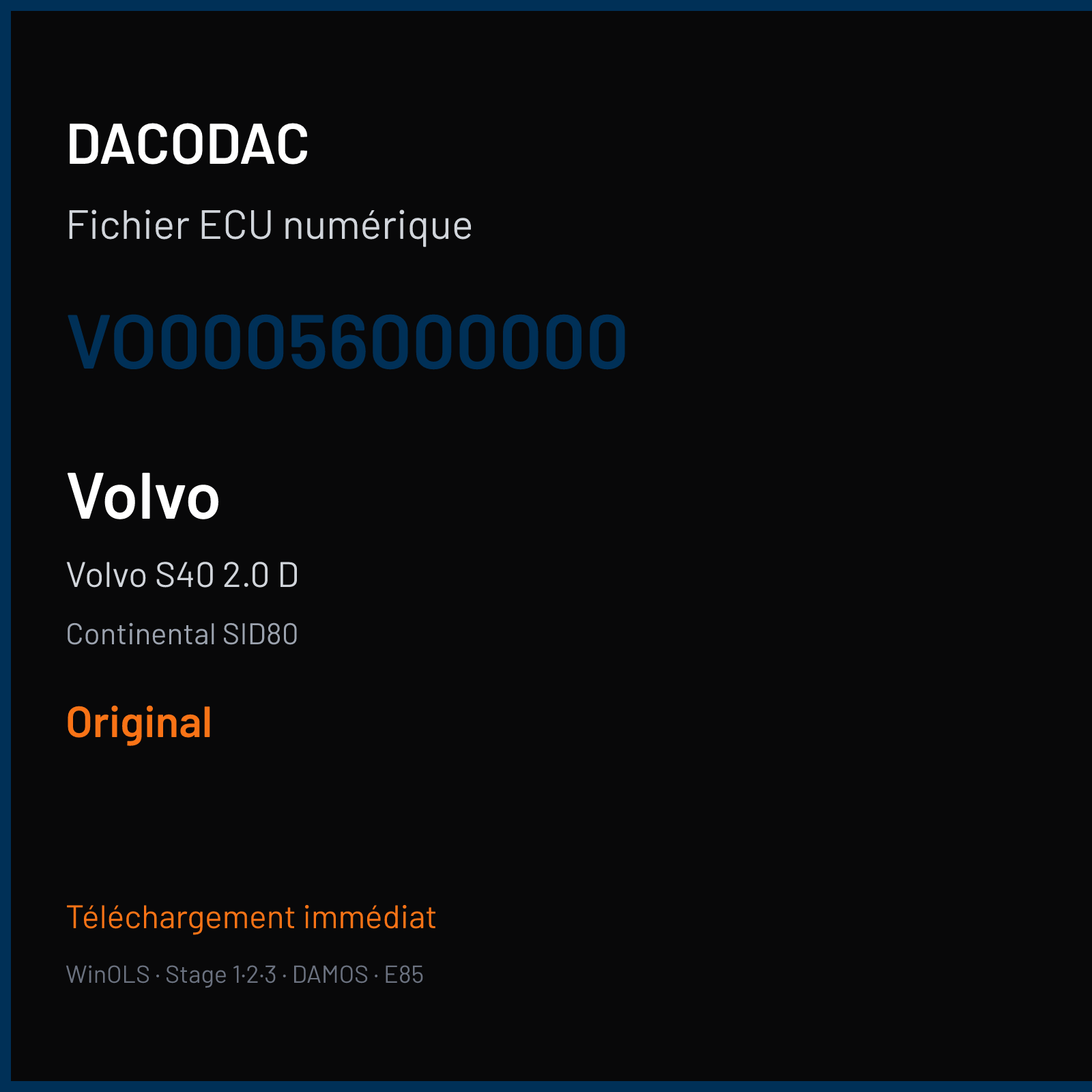 Volvo S40 2.0 D (2004) — Continental SID80 — VO00056000000 — Original