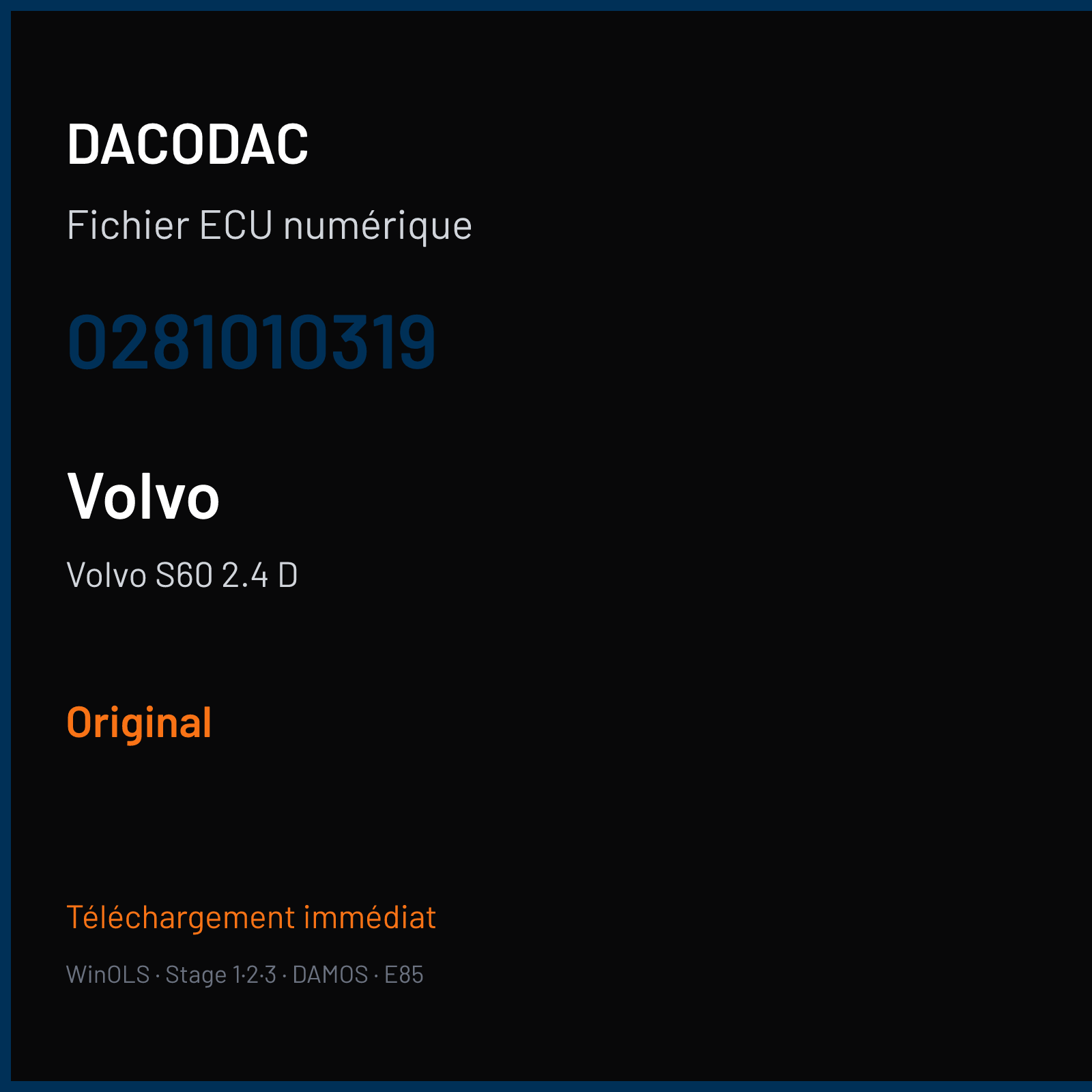Volvo S60 2.4 D (2002) — 0281010319 — Original