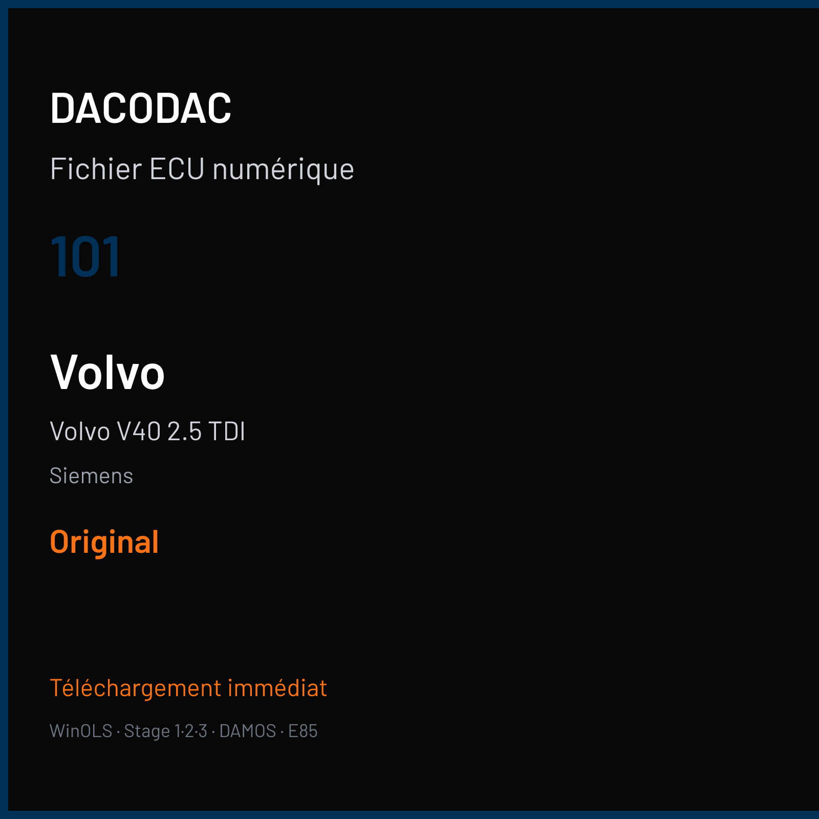 Volvo V40 2.5 TDI — Siemens — 101 — Original