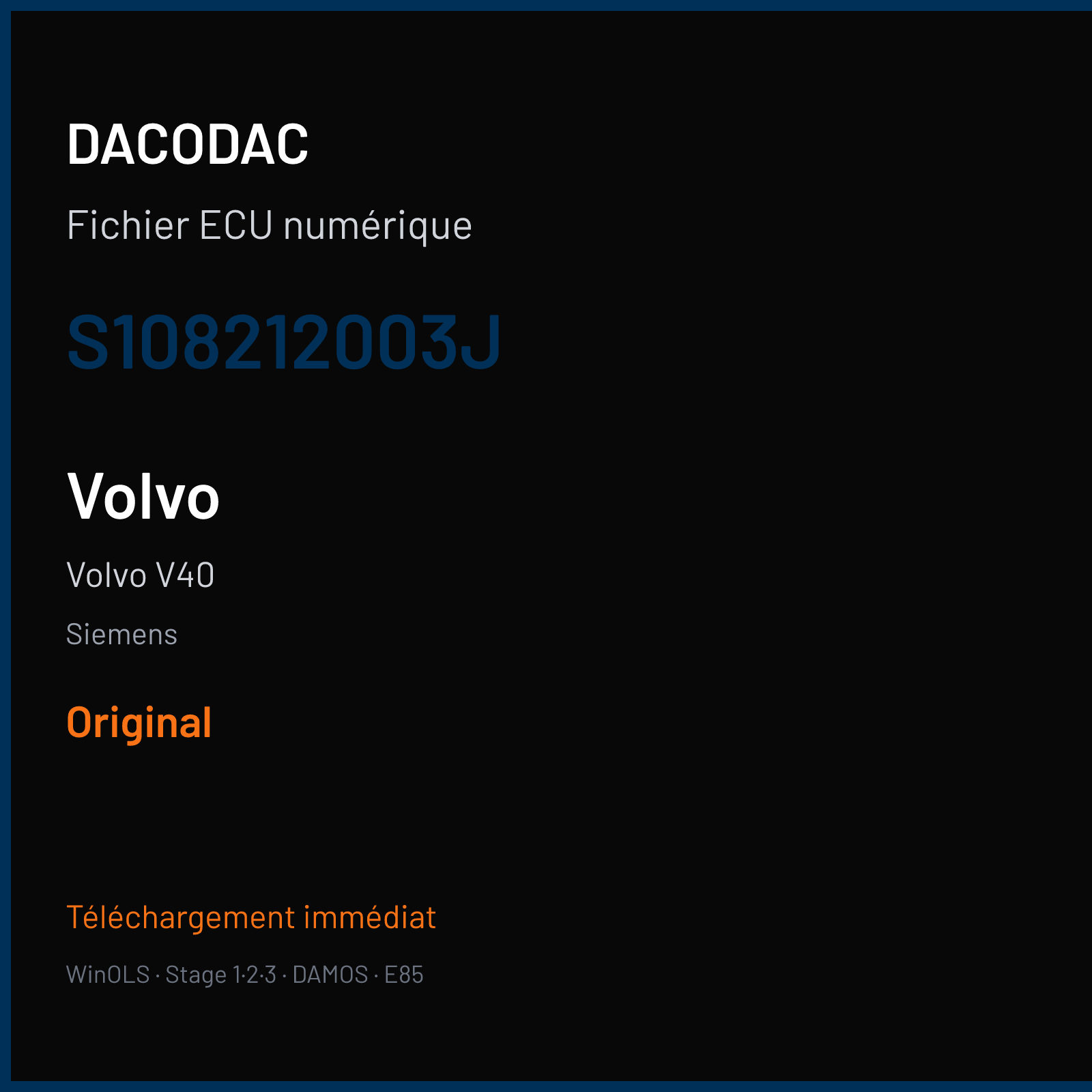 Volvo V40 — Siemens — S108212003J — Original