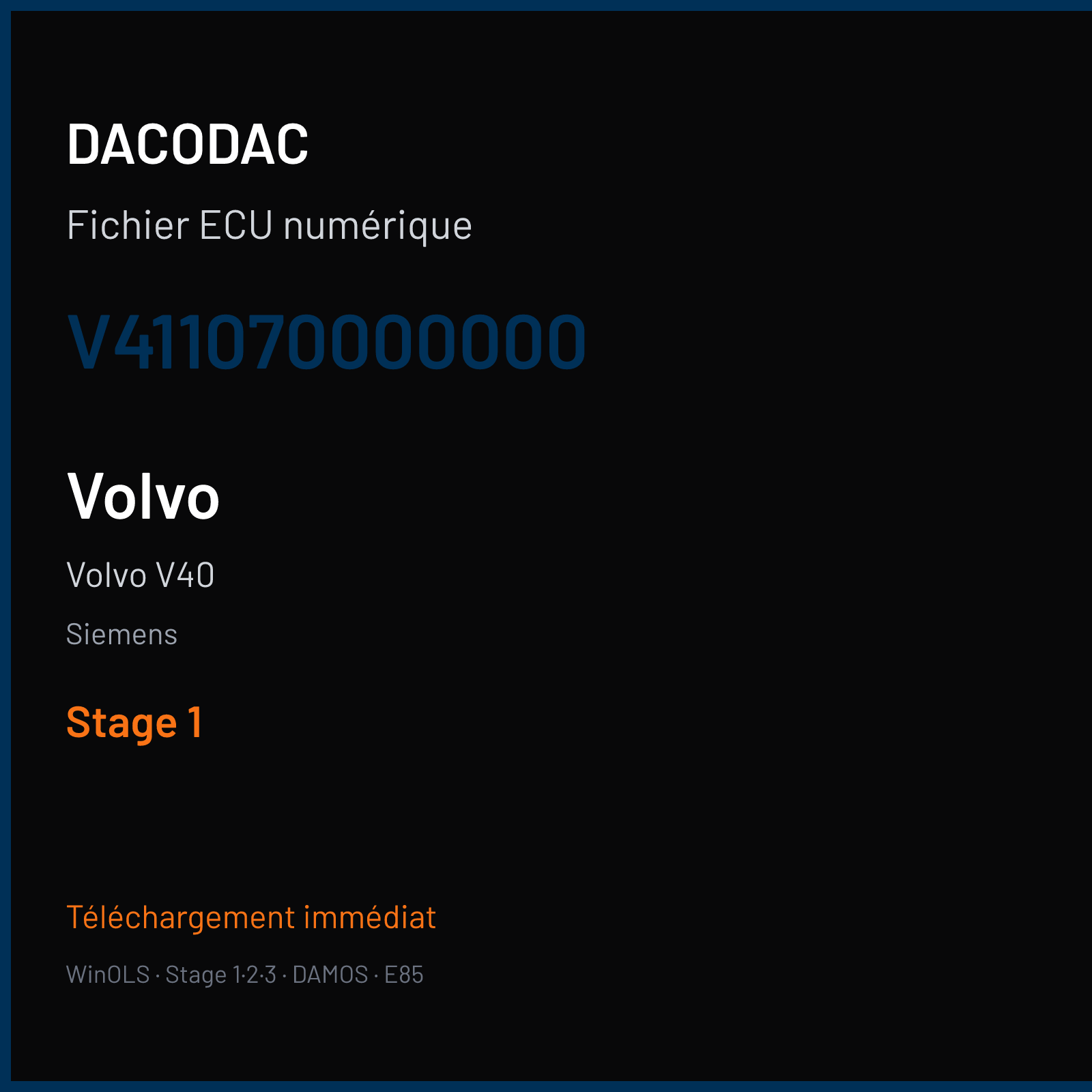 Volvo V40 — Siemens — V411070000000 — Stage 1