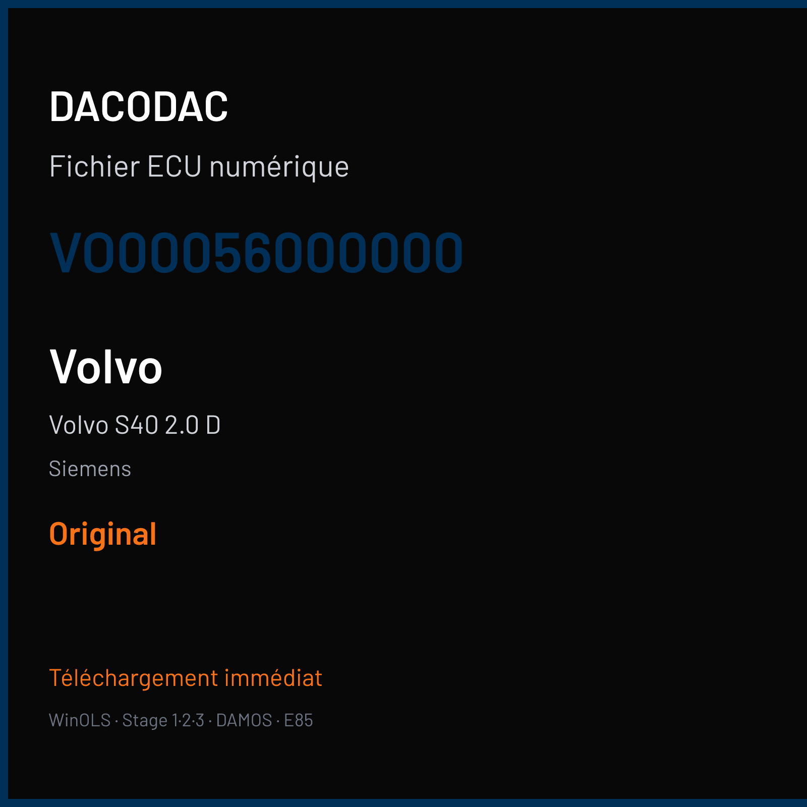Volvo S40 2.0 D (2004) — Siemens — VO00056000000 — Original